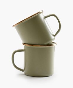 Enamelware 2-Tone Dining Collection - Olive Drab