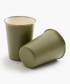 Enamelware 2-Tone Dining Collection - Olive Drab