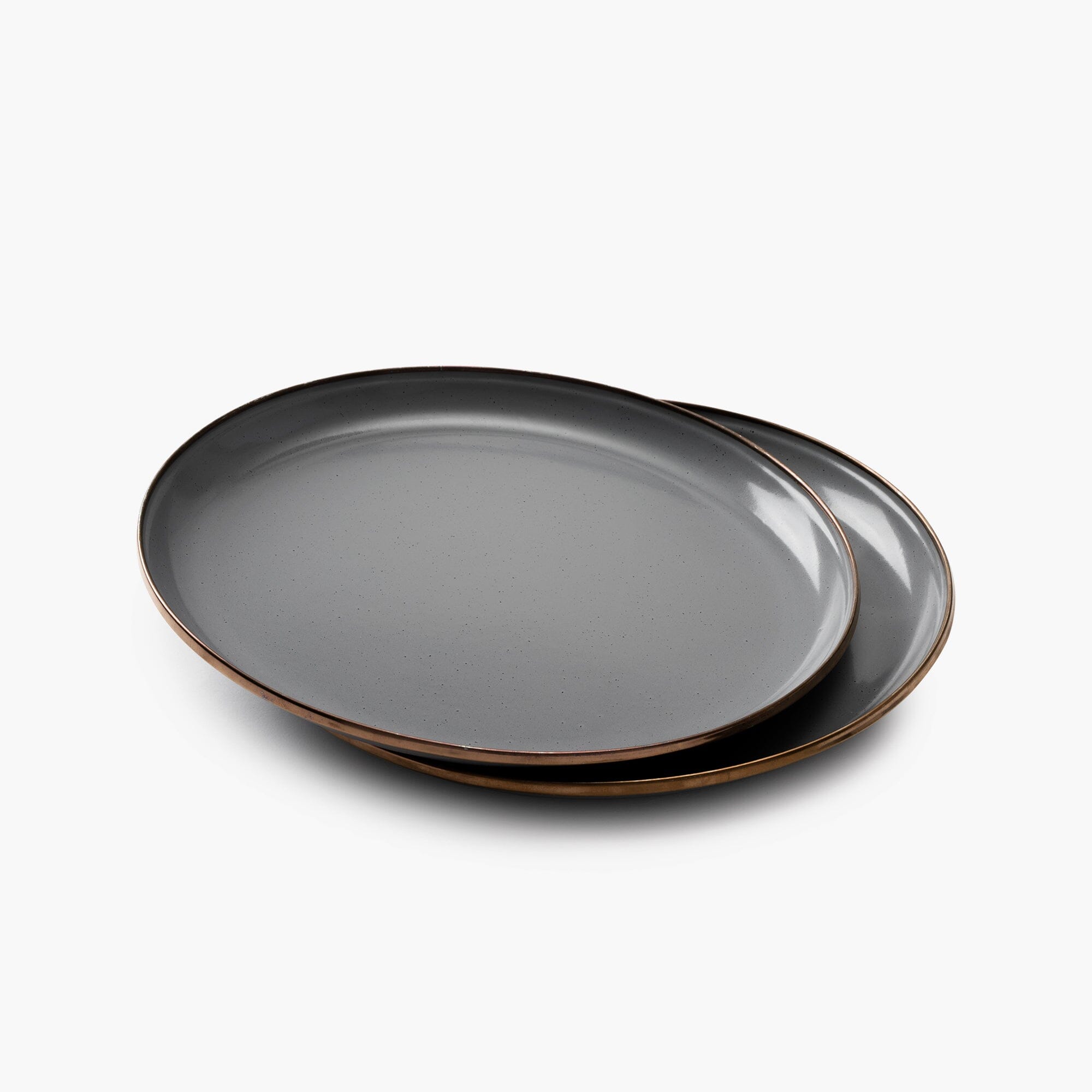 enamelwarediningcollection-slategray-11-11-CKW-358_EnamelDeepPlateSet-SlateGray_PDP_01 Enamelware Dining Collection - Slate Gray