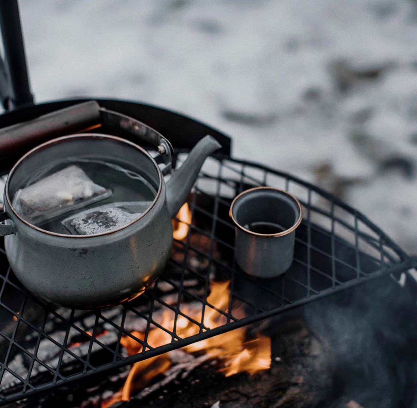 enamelwarediningcollection-slategray-17-17-Sa13 Enamelware Dining Collection - Slate Gray
