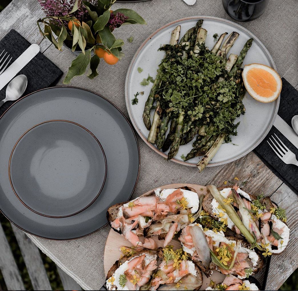 enamelwarediningcollection-slategray-19-19-Sa12 Enamelware Dining Collection - Slate Gray