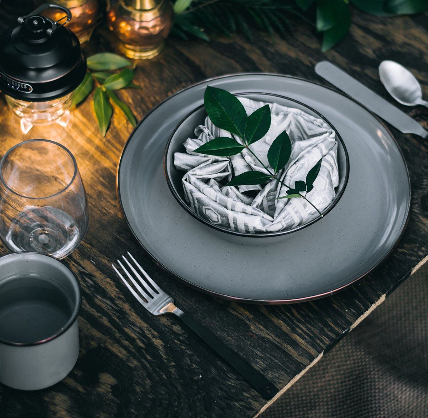 enamelwarediningcollection-slategray-20-20-Sa09 Enamelware Dining Collection - Slate Gray