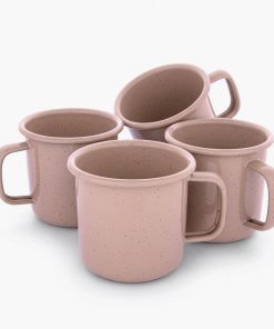 Rolled Enamelware Mug Set