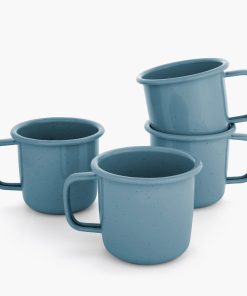 Rolled Enamelware Mug Set