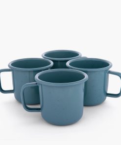 Rolled Enamelware Mug Set
