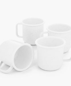 Rolled Enamelware Mug Set